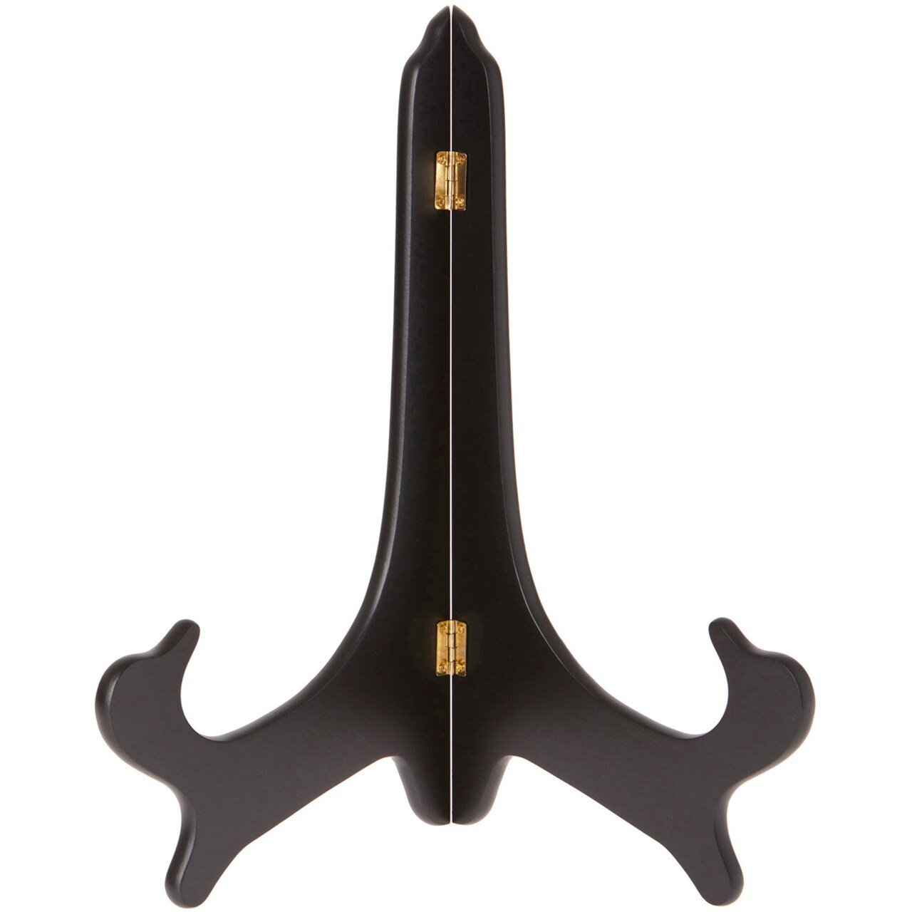 Bard's Hinged Black MDF Wood Plate Stand, 14" H x 11" W x 8" D (For 13" to 17" Plates)